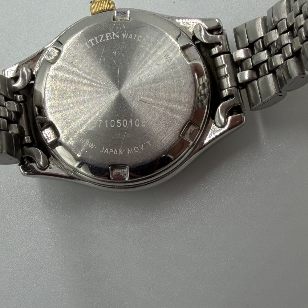 Vintage Citizen Ladies Two Tone Gold Silver Swarovski Date Dial Watch - Picture 4 of 5